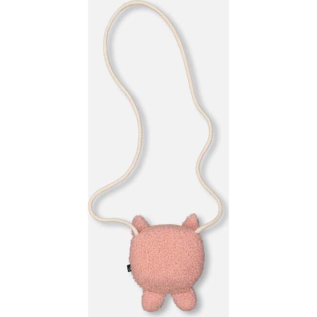 Sherpa Embroidered Cat Face Cross-Body Bag, Rosette Pink - Bags - 4