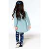 Tunic & Print Leggings Set, Sage Green & Navy - Mixed Apparel Set - 3