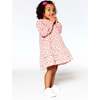 Tulip Print Muslin Long Sleeve Frilled Dress, Pinky - Dresses - 2