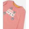 Tunic & Print Legging Set, Rosette Pink & Navy - Mixed Apparel Set - 4
