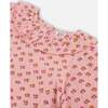Tulip Print Ruffle Collar Muslin Blouse, Pinky - Blouses - 4