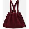 Ribbed Velvet Skirt, Burgundy - Skirts - 3