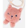 Sherpa Embroidered Cat Face Cross-Body Bag, Rosette Pink - Bags - 5