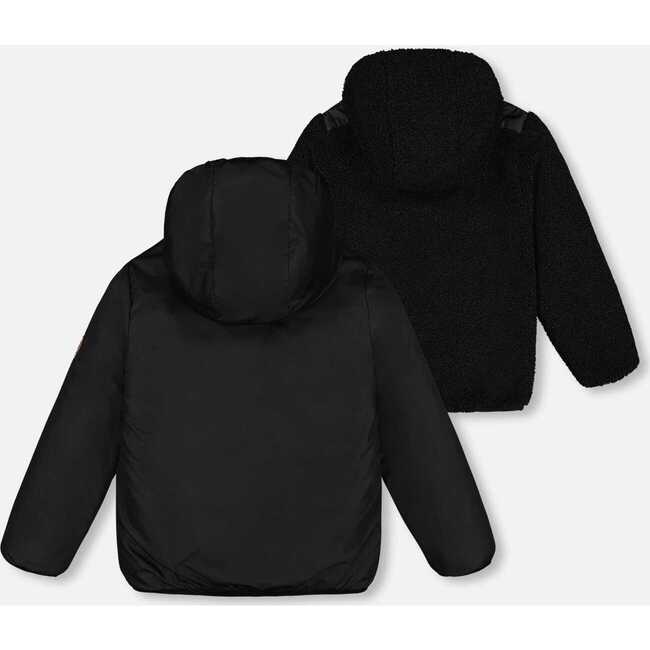 Transition Reversible Sherpa And Nylon Jacket Black Transition Reversible Sherpa And Nylon Jacket Black