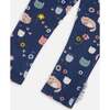 Tunic & Print Leggings Set, Sage Green & Navy - Mixed Apparel Set - 6