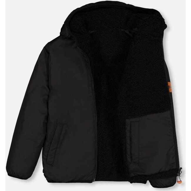Transition Reversible Sherpa And Nylon Jacket Black Transition Reversible Sherpa And Nylon Jacket Black