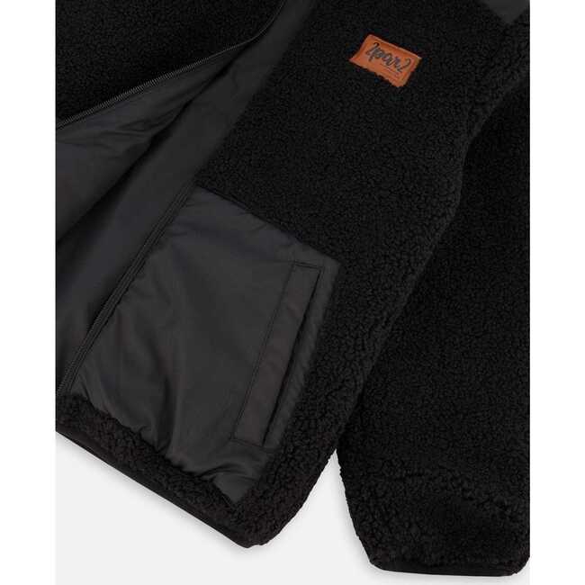 Transition Reversible Sherpa And Nylon Jacket Black Transition Reversible Sherpa And Nylon Jacket Black