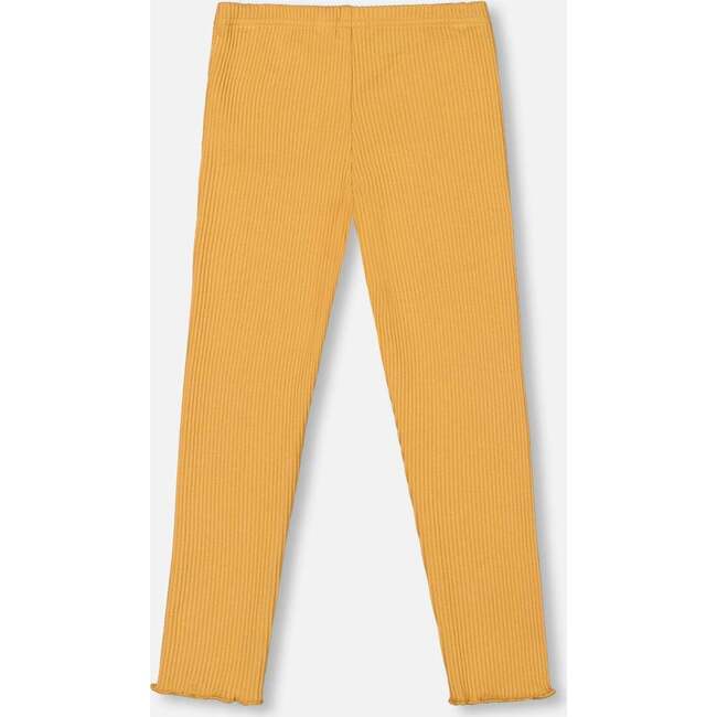 Rib Leggings, Yellow - Leggings - 3