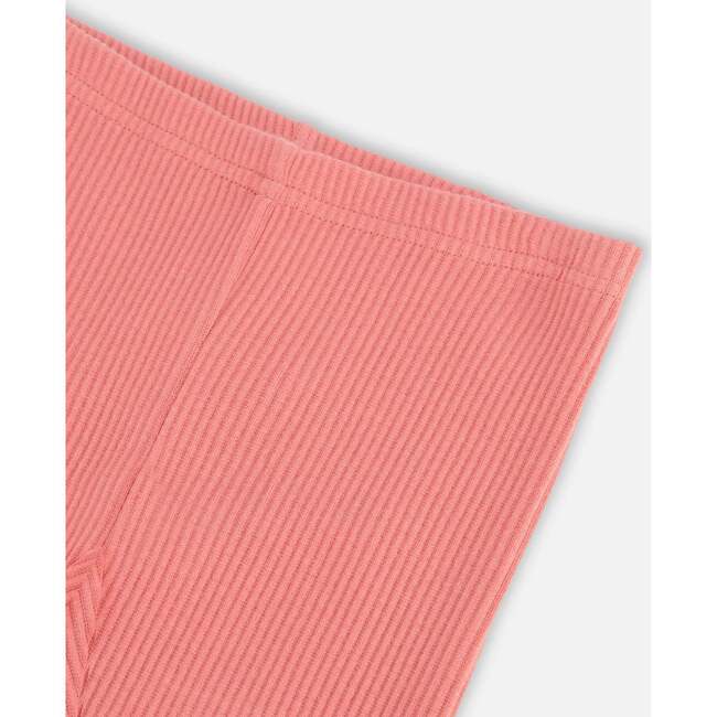 Rib Leggings, Salmon Pink - Leggings - 3