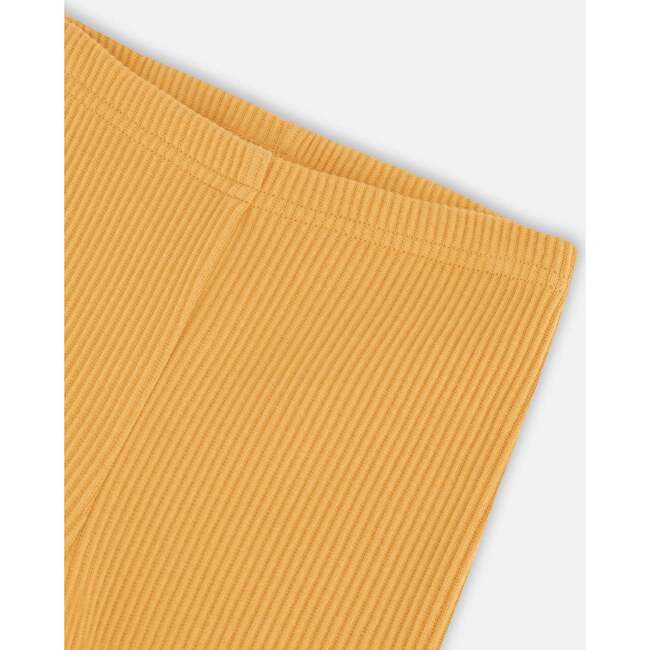 Rib Leggings, Yellow - Leggings - 4