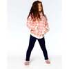 Plaid Sherpa Full Zip Hooded Jacket, Salmon Pink - Jackets - 2