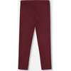 Super Soft Rib Leggings, Burgundy - Leggings - 3