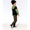 Super Soft Brushed Rib Top, Black & Ivy Green - T-Shirts - 2