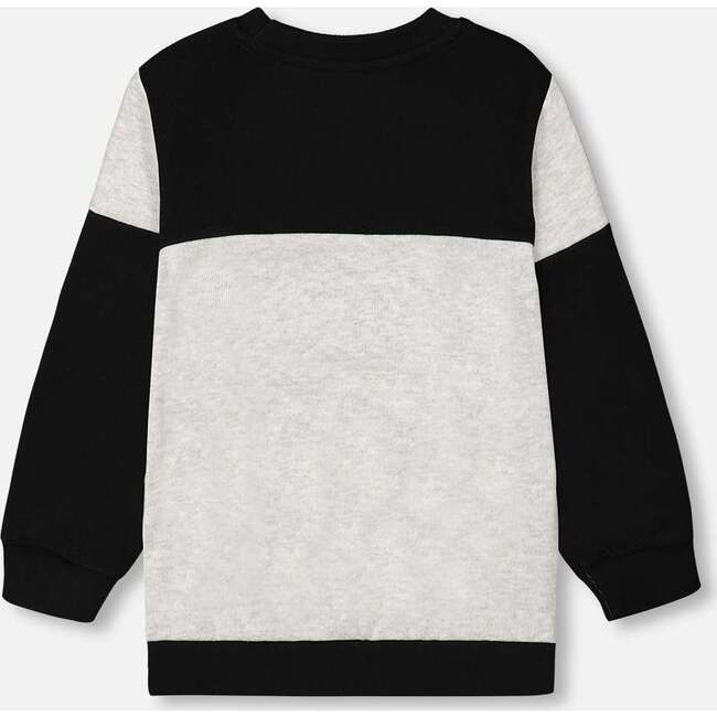 Super Soft Brushed Rib Top, Light Grey Mix & Black - T-Shirts - 3
