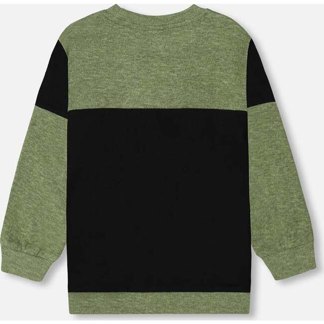 Super Soft Brushed Rib Top, Black & Ivy Green - T-Shirts - 3