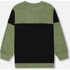 Super Soft Brushed Rib Top, Black & Ivy Green - T-Shirts - 3