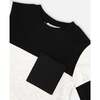 Super Soft Brushed Rib Top, Light Grey Mix & Black - T-Shirts - 4