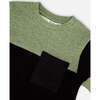 Super Soft Brushed Rib Top, Black & Ivy Green - T-Shirts - 4