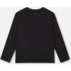 Smile Print Jersey T-Shirt, Black & Multicolors - T-Shirts - 3