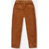 Stretch Corduroy Jogger Pants, Golden Brown - Pants - 3