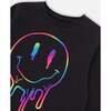 Smile Print Jersey T-Shirt, Black & Multicolors - T-Shirts - 4