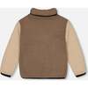 Sherpa Half-Zip Pullover, Caramel - Sweaters - 3