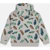 Skate Print Fleece Hoodie, Grey Mix - Sweatshirts - 3