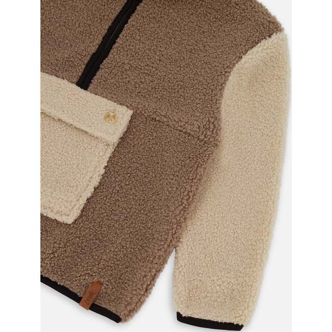 Sherpa Half-Zip Pullover, Caramel - Sweaters - 4