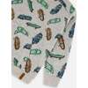 Skate Print Fleece Hoodie, Grey Mix - Sweatshirts - 4
