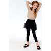 Leggings With Tulle Skirt, Black - Leggings - 2