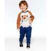 Game Print Raglan Sleeve Jersey T-Shirt, Oatmeal Mix - T-Shirts - 2