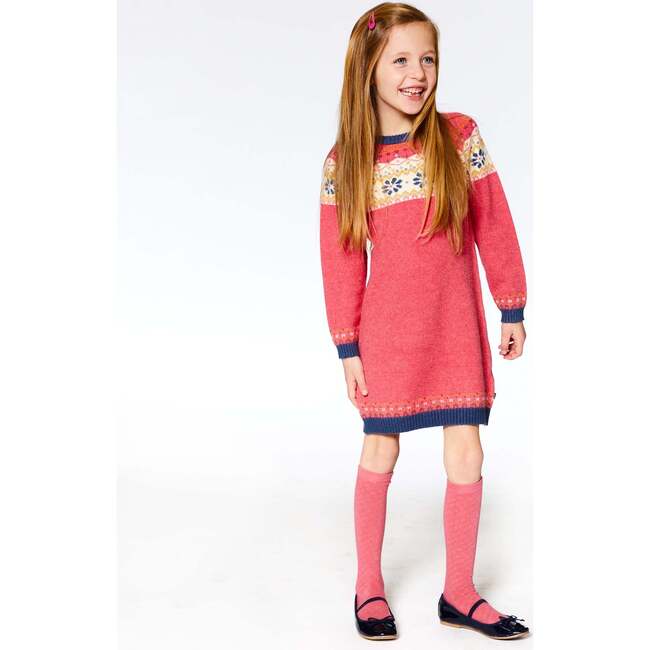 Icelandic Knit Dress, Pink - Dresses - 2