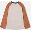Game Print Raglan Sleeve Jersey T-Shirt, Oatmeal Mix - T-Shirts - 3