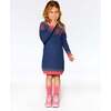 Icelandic Knit Denim Dress, Blue - Dresses - 3