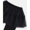 Leggings With Tulle Skirt, Black - Leggings - 4