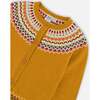 Icelandic Knit Cardigan, Yellow Ochre - Cardigans - 5