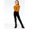 Super Soft Brushed Rib Mock Neck Frilled Top, Golden Yellow - T-Shirts - 2