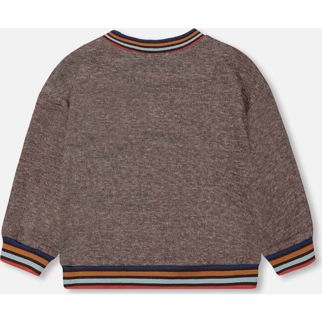Super Soft Brushed Patch Pocket Rib Sweatshirt, Brown Mix - Sweatshirts - 4