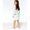 Retro Flowers Print Jacquard Knit Skirt, Sage Green - Skirts - 3