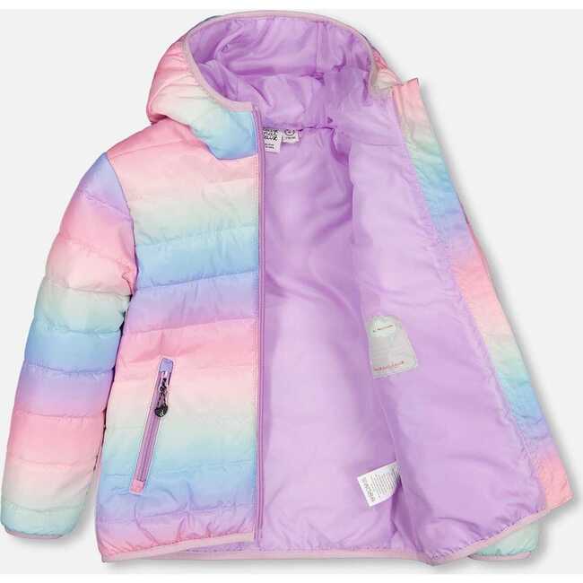 Quilted Transition Jacket, Multicolor Gradient - Coats - 5