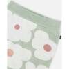 Retro Flowers Print Jacquard Knit Skirt, Sage Green - Skirts - 5