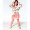 Floral Print Fleece Hoodie, Off-White - Sweatshirts - 3