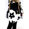 Floral Print Faux Fur Shoulder Bag, Off-White & Black - Bags - 3
