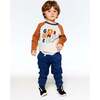Fleece Drawstring Sweatpants, Indigo Blue - Sweatpants - 2