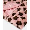 Floral Print Faux Fur Hooded Jacket, Pink & Brown - Jackets - 4