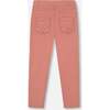 Knee Patch Fleece Treggings, Pink Cinnamon - Leggings - 3