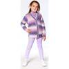Knit Cable Long Cardigan, Lavender Gradient - Cardigans - 3
