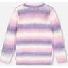 Knit Cable Long Cardigan, Lavender Gradient - Cardigans - 4