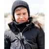 Faux Fur Hooded Puffy Jacket, Black - Jackets - 2