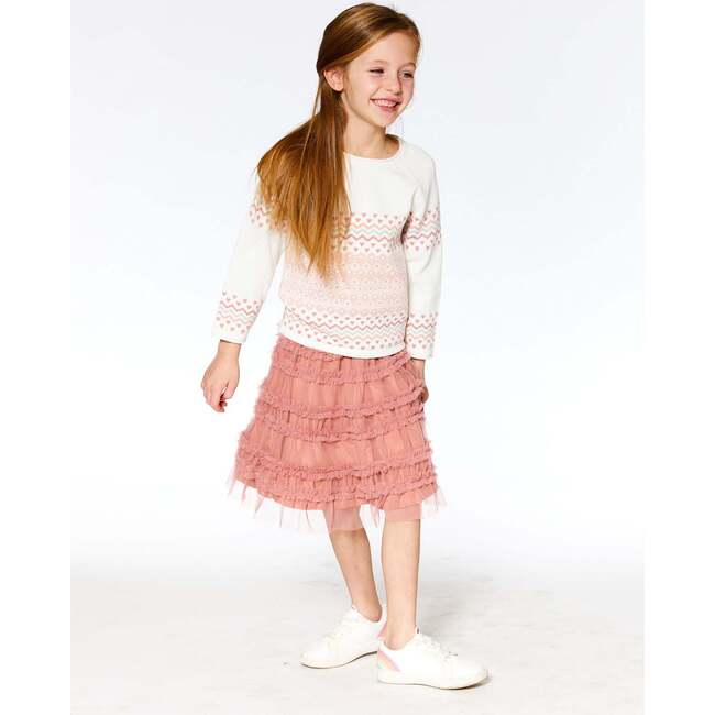 Jacquard Knit Sweater, Off-White - Sweaters - 3